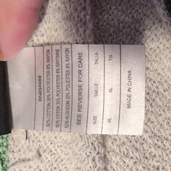 GREEN BAY PACKER Wms Metallic Green Logo Sweatshirt Raw Edges XL - Picture 11 of 13